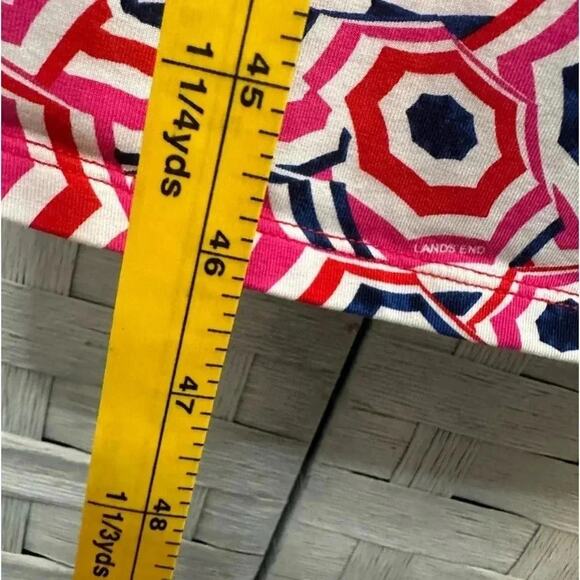 Lands’ End Print cap sleeve Dress Costal asymmetrical Twist tall plus size - Picture 6 of 9